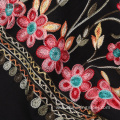 Woven Clothes Rayon Chain Embroidery Fabrics For Dresses